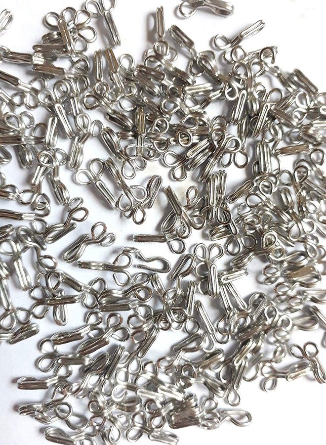 BLUMFYE Nylon Handpicked Hooks for Ladies Blouses, Churidars, Children Dresses, Frocks, Gowns (Silver) - Pack of 200 - Image 1